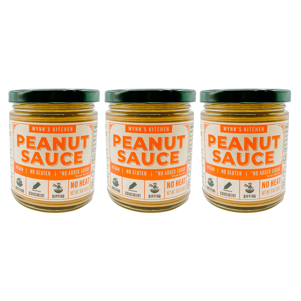 VEGAN KETO Friendly Peanut Sauce 3 pack Wynn's Kitchen