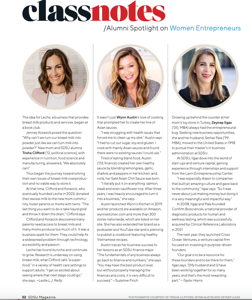 Wynn Austin Spotlighted in San Diego State Alumni Women Entrepreneur Magazine